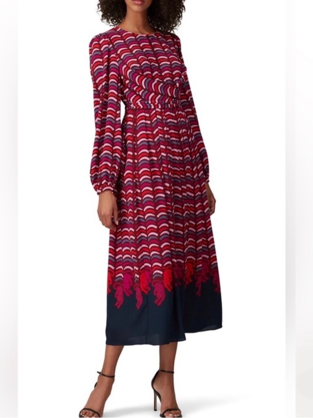 Kate Spade Rawr Crepe Midi Dress Size 0